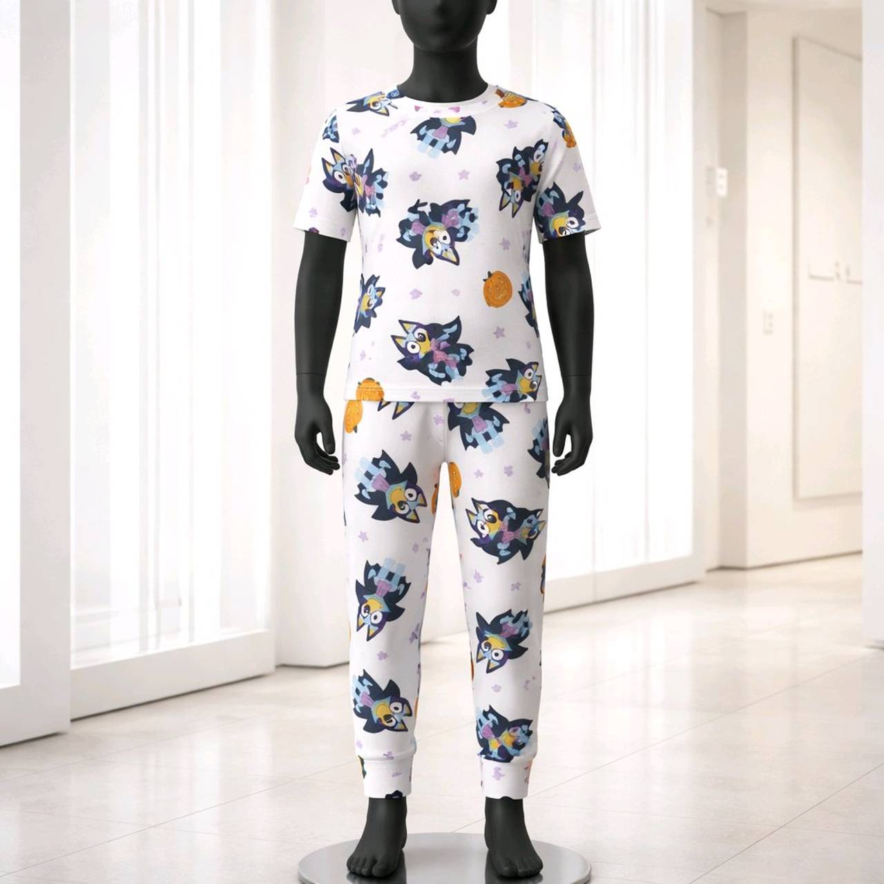 NWT Still Wrapped in plastic - Bluey Kids Halloween Vampire Pajamas sz 8T