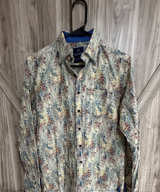 Marcello Sport Abstract Print Button Down Shirt Size Medium - Image 1