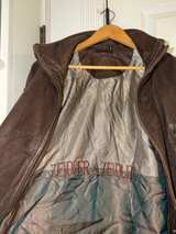 Ziedler & Ziedler Brown Leather Jacket Rugged Lamb Medium M - Image 5