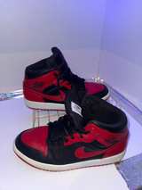 Nike Air Jordan 1 Mid Banned Black/Gym Red/White - Image 3