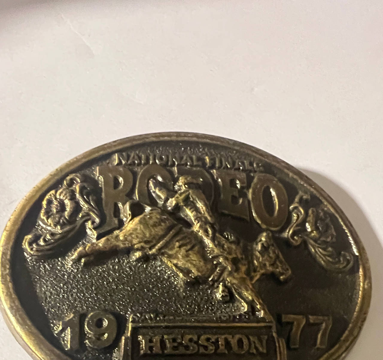 Hesston 1977 National Finals Rodeo Belt Buckle