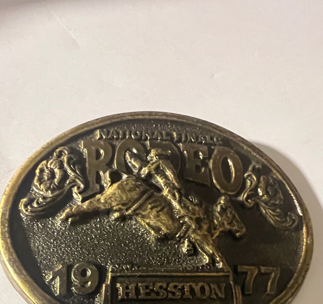 Hesston 1977 National Finals Rodeo Belt Buckle