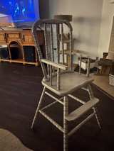Vintage White Wooden High Chair - Image 2