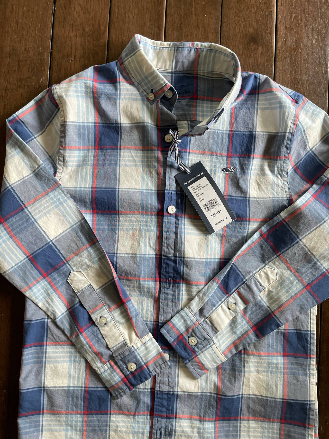 Vineyard Vines Boys Classic Whale Shirt Plaid