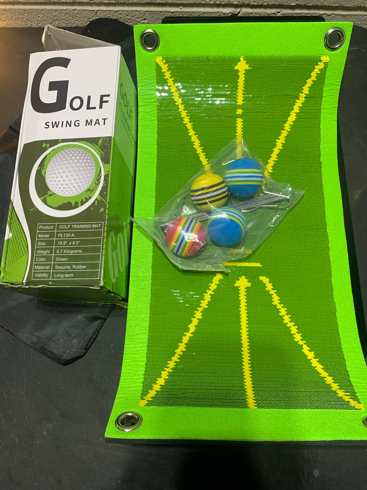 Golf Swing Training Mat for Swing Detection Batting