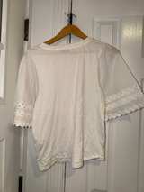 Sandro Lace-Trim Tee White Shirt - Image 5