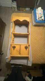 Vintage Handcrafted Wooden Wall Shelf - Image 1