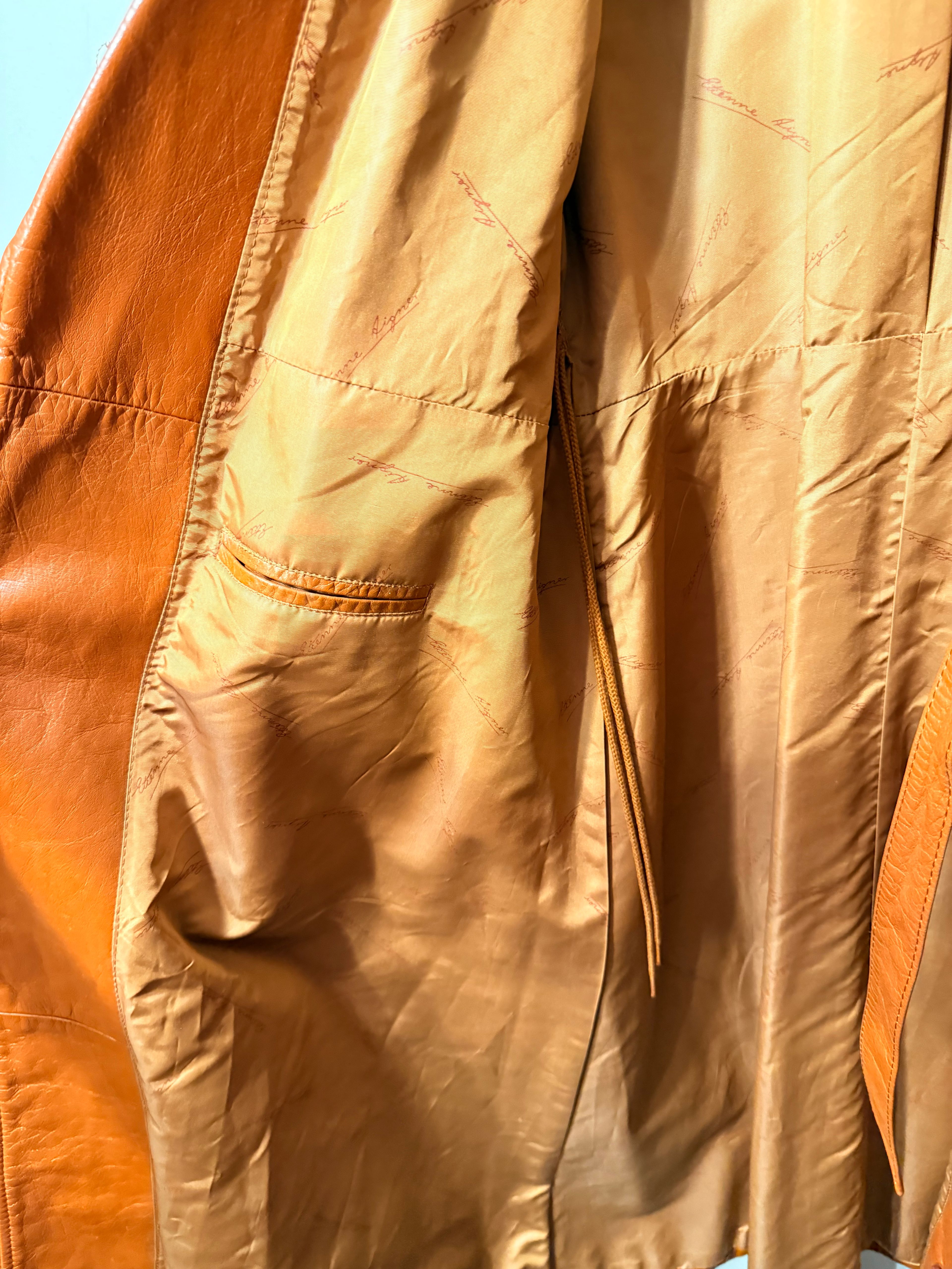Montgomery Ward Vintage 70s Women's Leather Trench Coat - Image 3