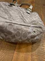 Coach Signature Soho Tote Metallic Silver - Image 5