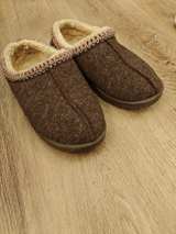 Magellan 
Brown Faux Fur Lined Clog Slippers - Image 2