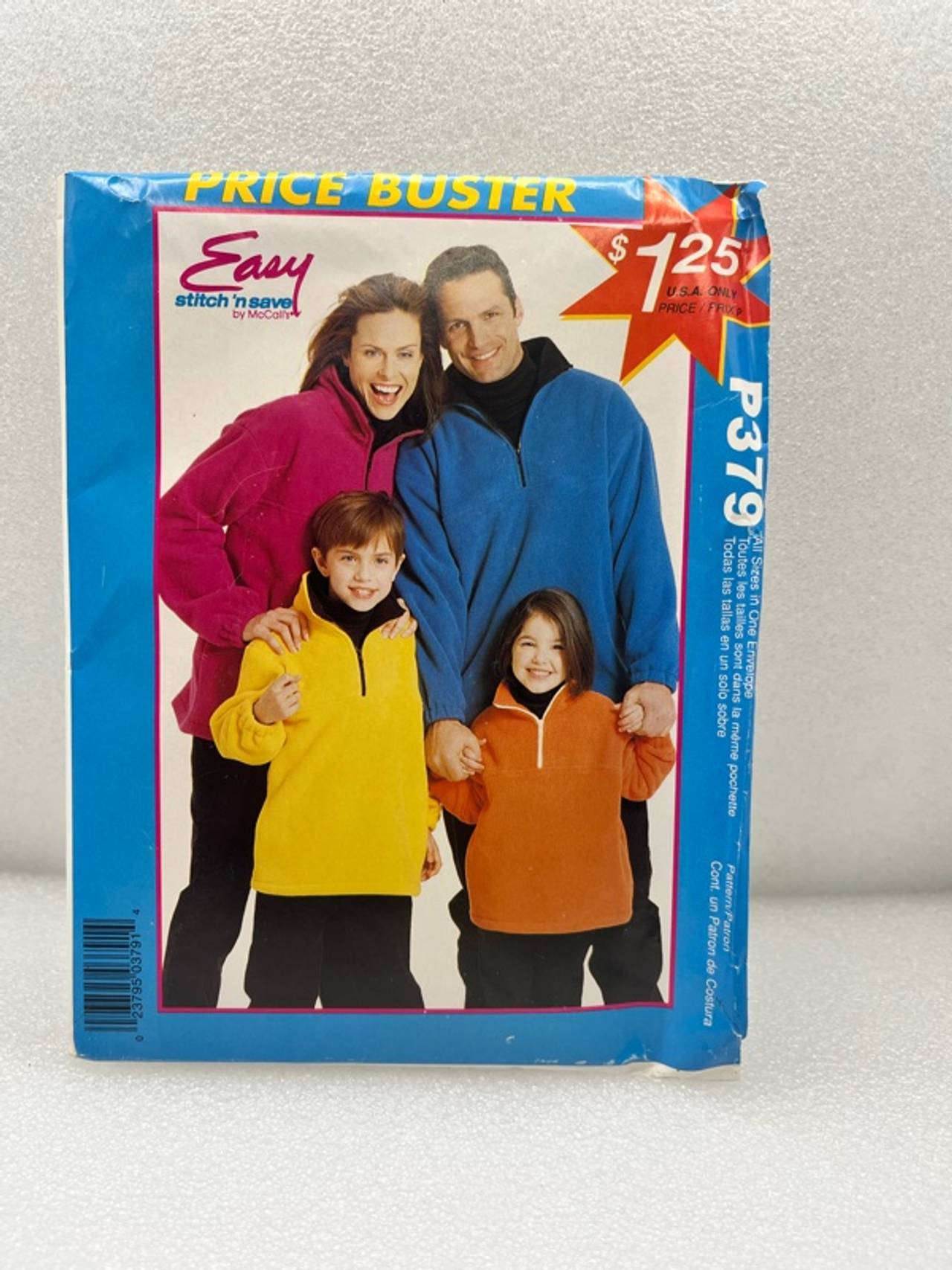 McCalls P379 Easy Stitch 'n Save Jacket Sewing Pattern