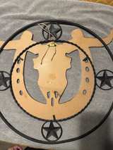 Western Metal Wall Plaque with Horseshoe and Longhorn - Image 4