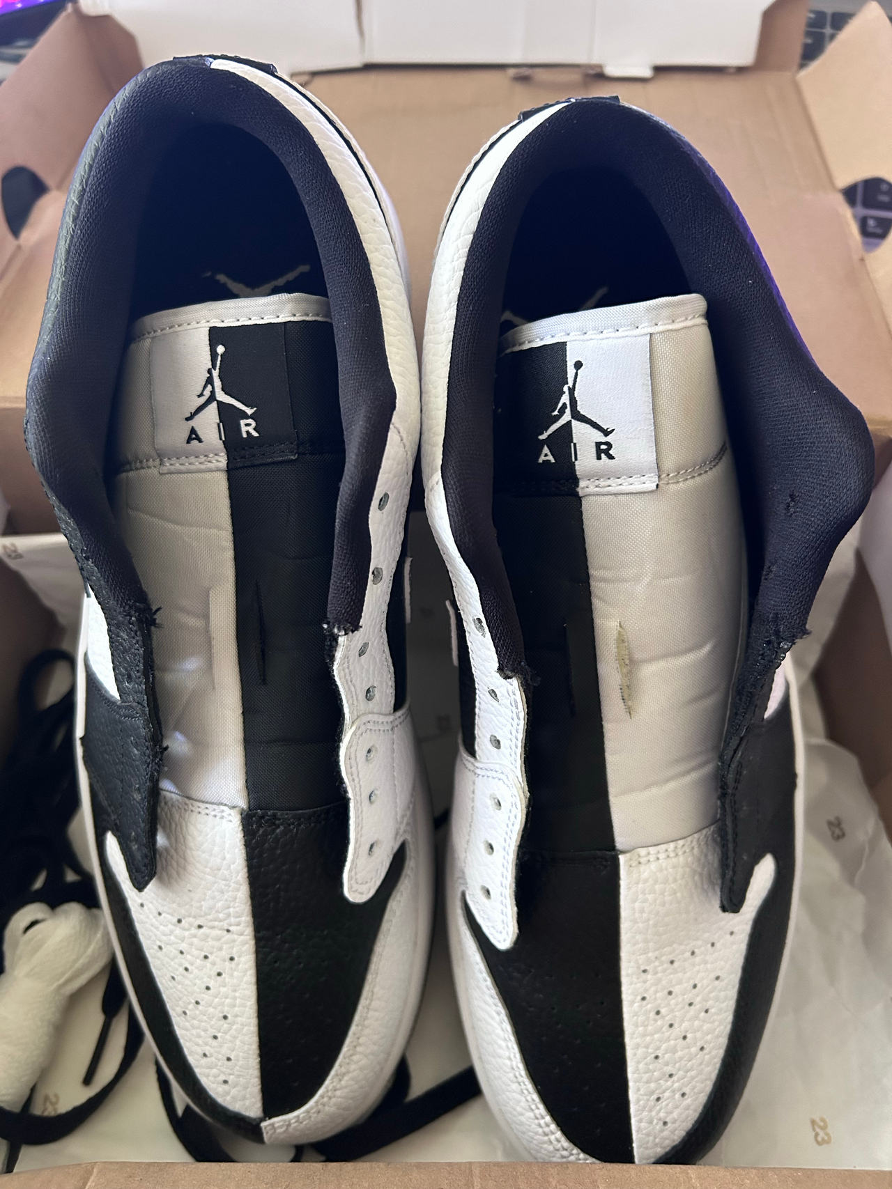 Air Jordan 1 Mid Split Black White (W)