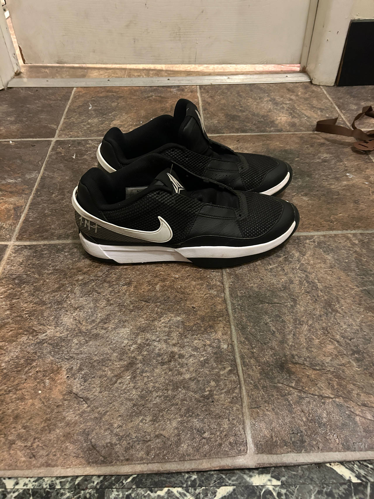 Nike  ja morant 1 tb black & white basketball sneakers 
