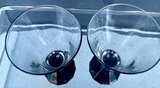 Cristal D'Arques Durand CRA42 Wine Cordial Glasses w Black 12 Side Base Set of 2 - Image 2