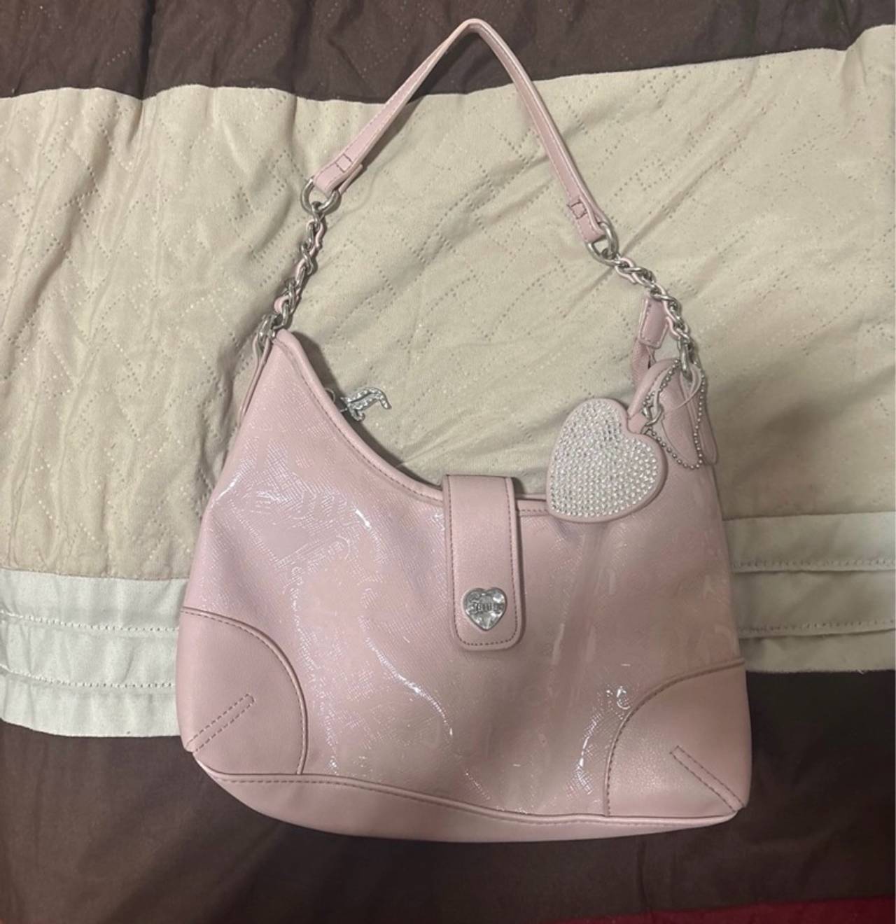 Juicy Couture Starry Night Hobo Shoulder Bag Light Pink