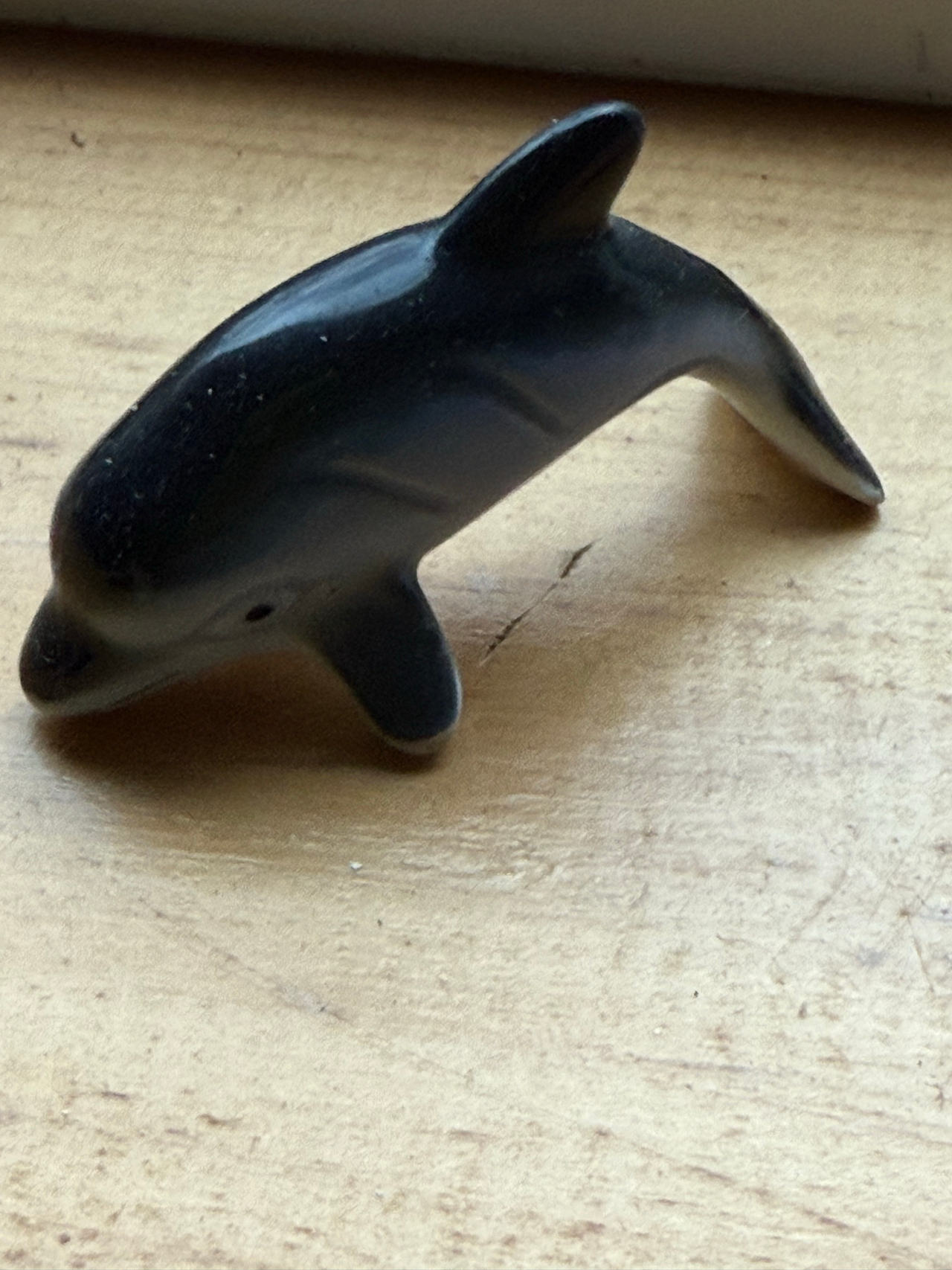 Miniature Ceramic Dolphin Figurine