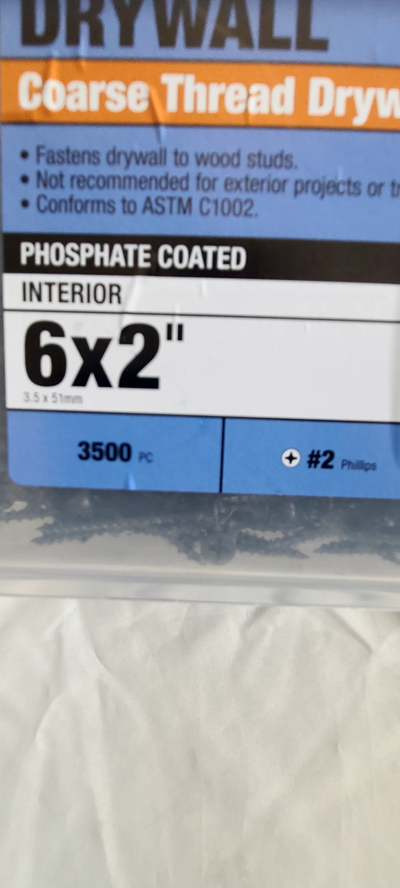 Unopened Hillman Fas-n-Tite 6 x 2-in Coarse Thread Drywall Screws (3500-Count)