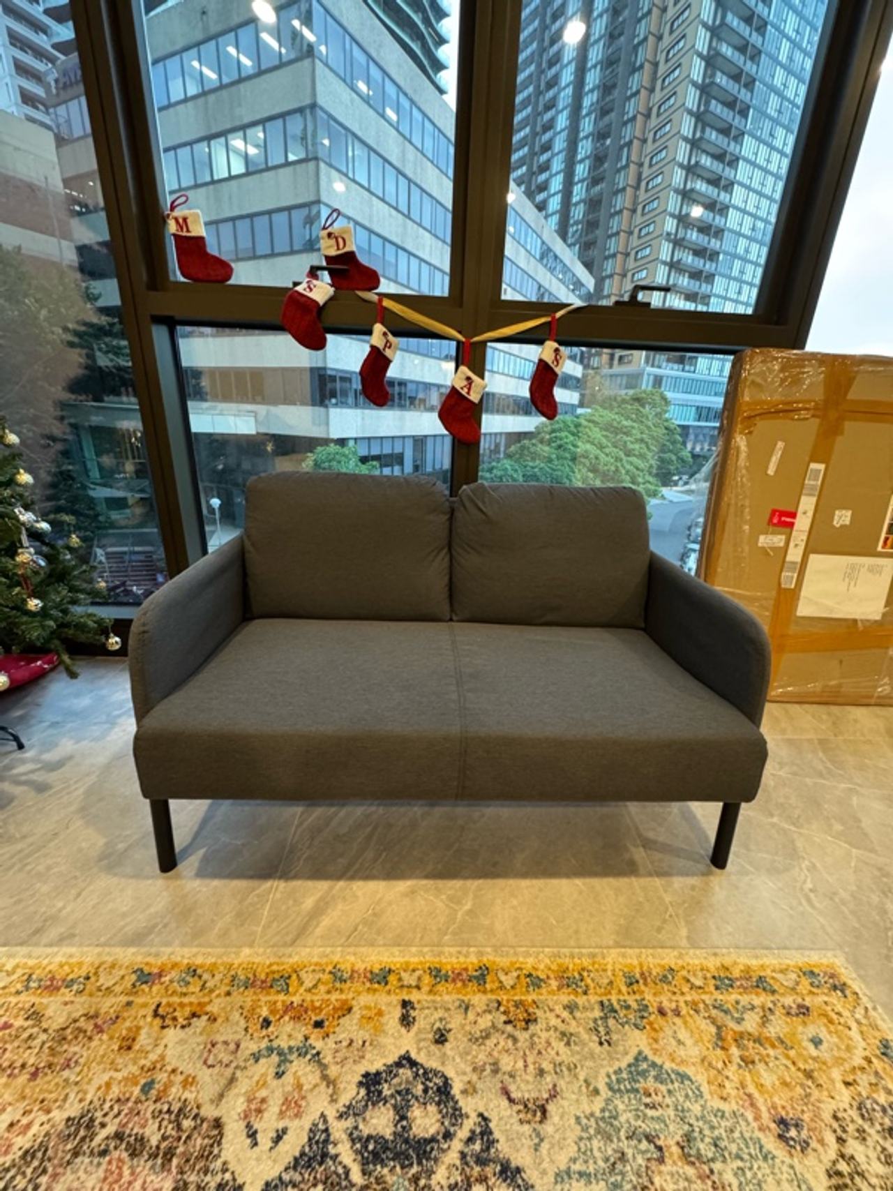 IKEA GLOSTAD 2-Seat Sofa Dark Grey
