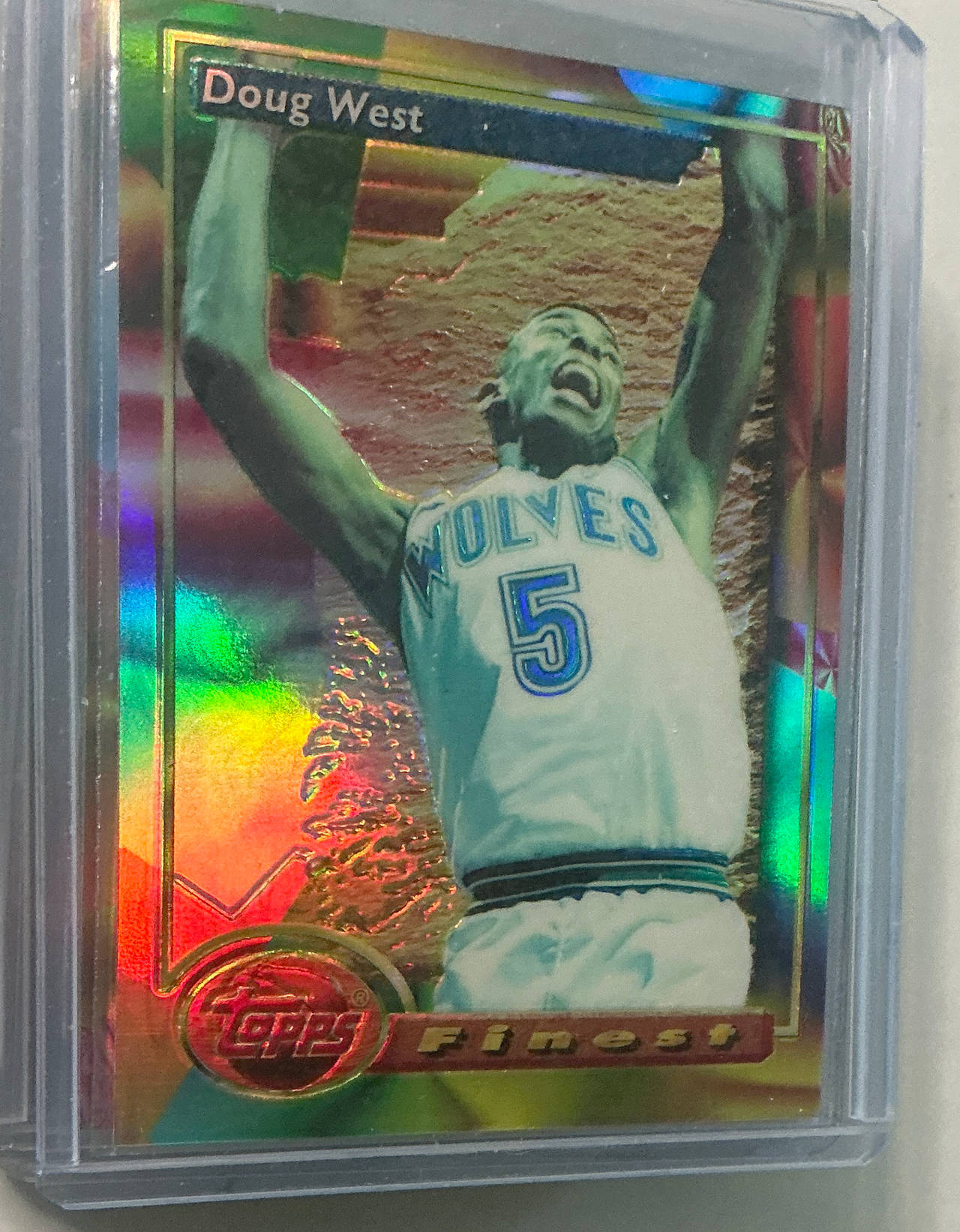 1993-94 Topps Finest Doug West Refractor #114