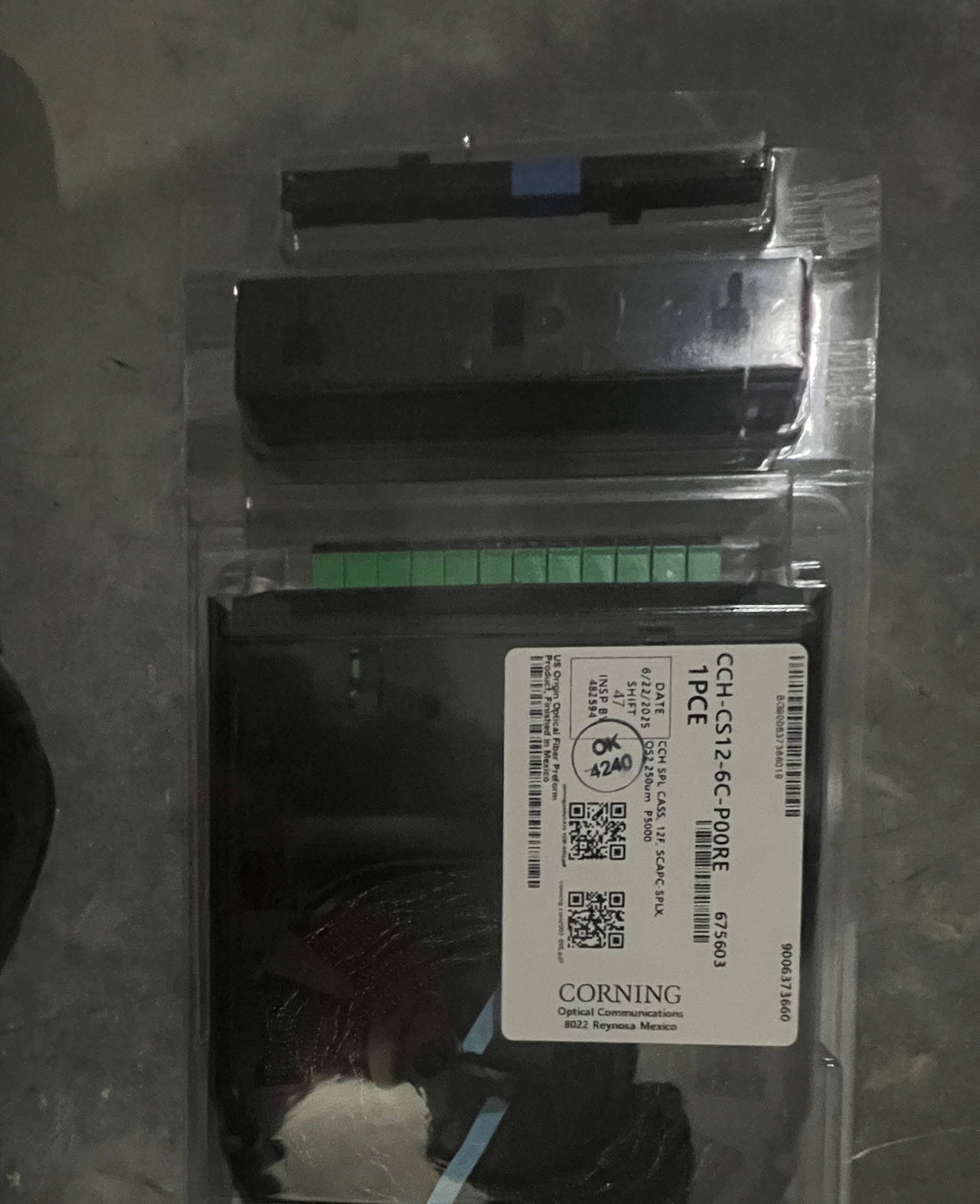 Corning CCH Splice Cassette 12 F SC APC Single-mode (OS2)