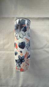 New Gigi Floral 20oz Skinny Tumbler, straws included - Image 2