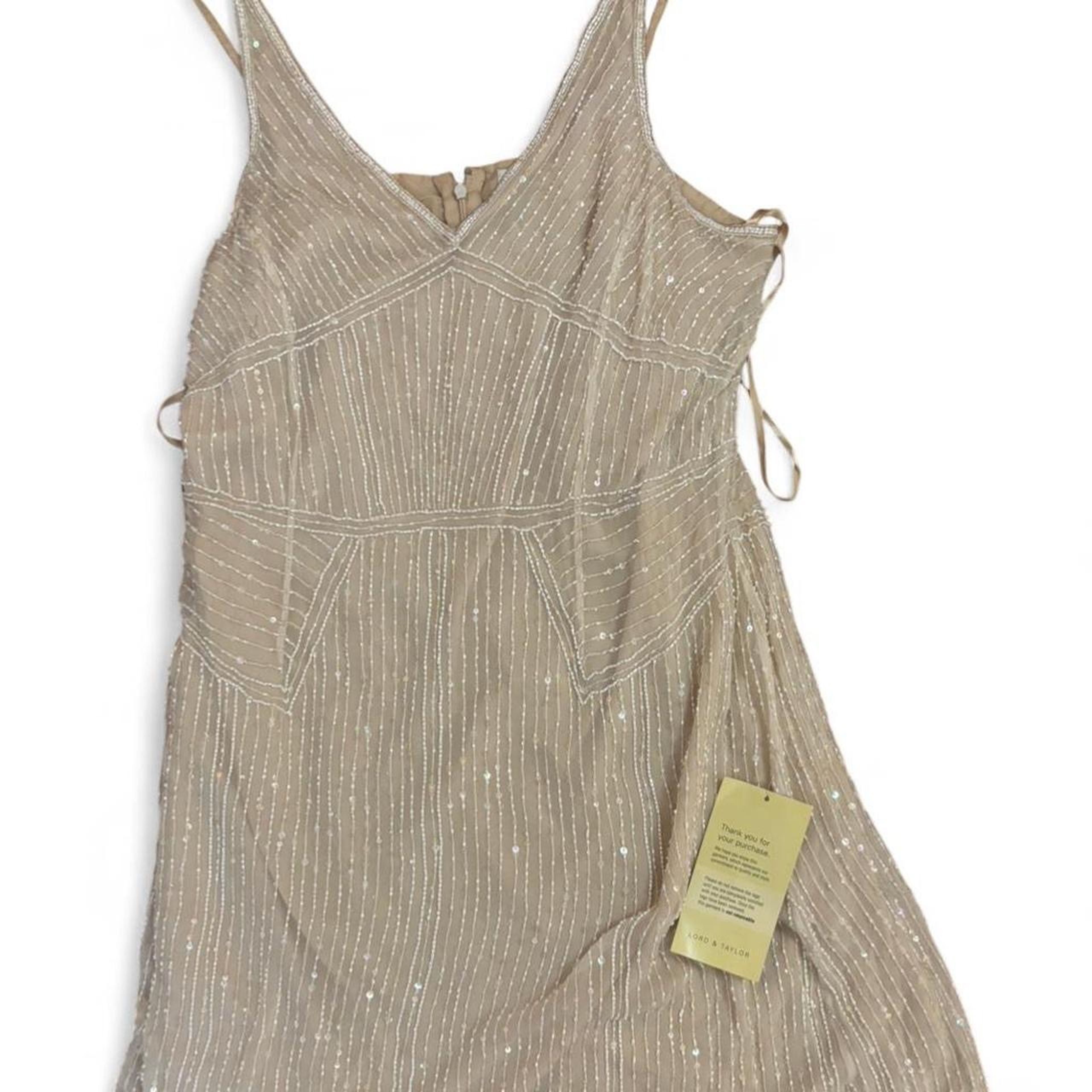 Adrianna Papell Art Deco Beaded Gown - Image 3