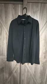 Spaidersilk Black Performance Button Down Shirt size Large - Image 2