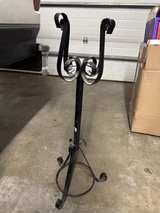 Wrought Iron Vintage Black Plant Pot Holder - Image 1