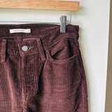 Levi's Wedgie Straight Brown High Rise Corduroy Pants Size 27 - Image 4