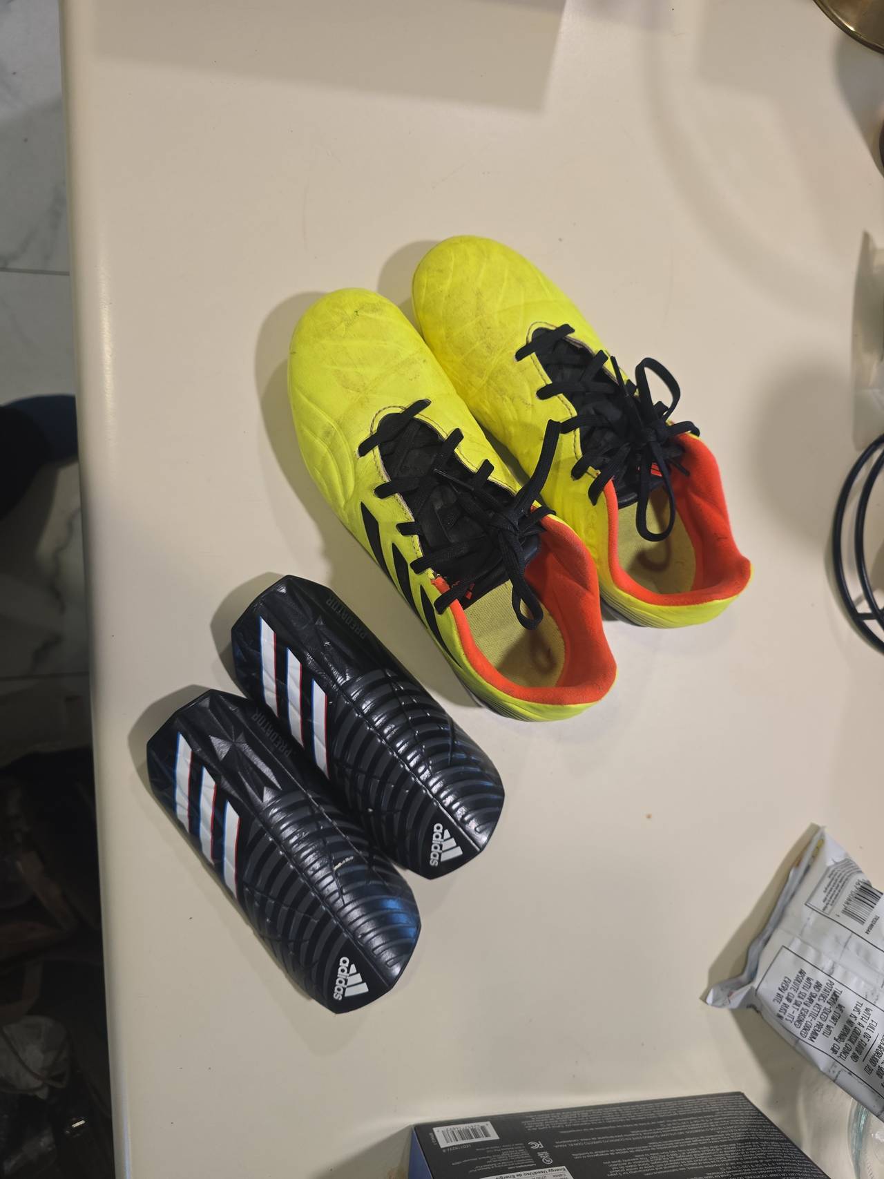 adidas Predator Junior Soccer Cleats and Shin Guards