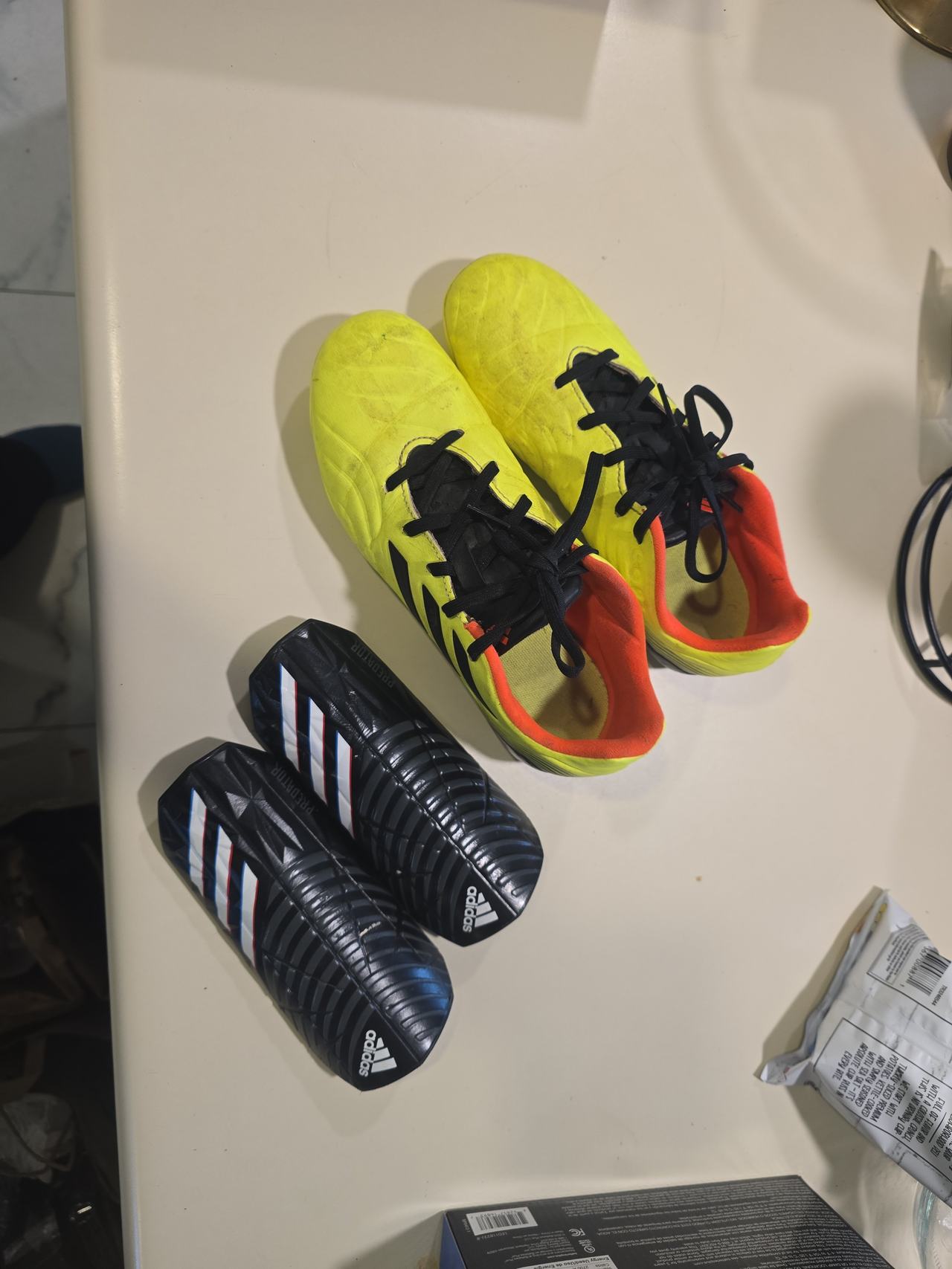adidas Predator Junior Soccer Cleats and Shin Guards