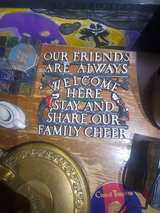 Vintage Cast Iron Welcome Family Cheer Sign - Image 2
