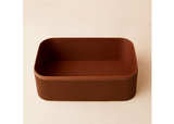 LA JOLIE MUSE Fluted Cardboard Storage Baskets Set of 3 Chocolate Brown - Image 3