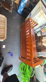 Mission Style Wood Storage Bench - Image 6