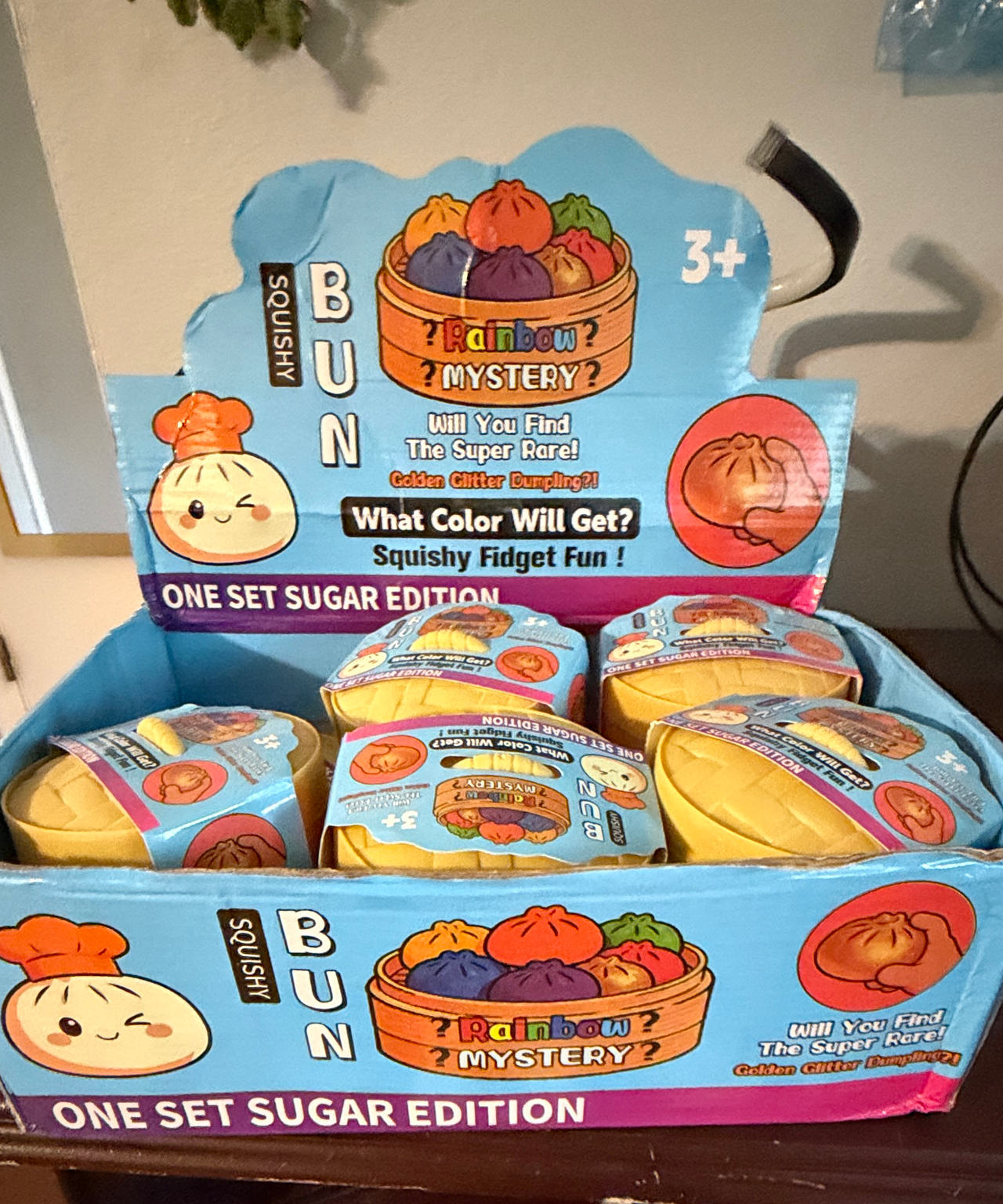 Rainbow Mystery Squishy Bun Sugar Edition Display Box