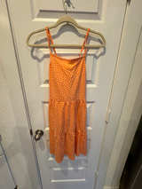 Old Navy Orange Polka Dot Tiered Cami Dress - Image 1