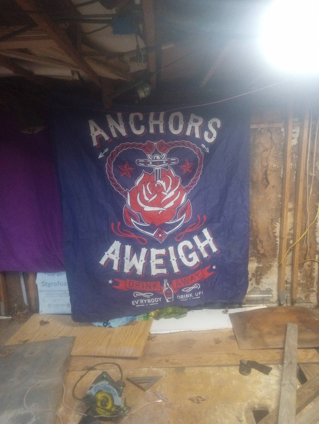 Anchors Aweigh Nautical Wall Tapestry