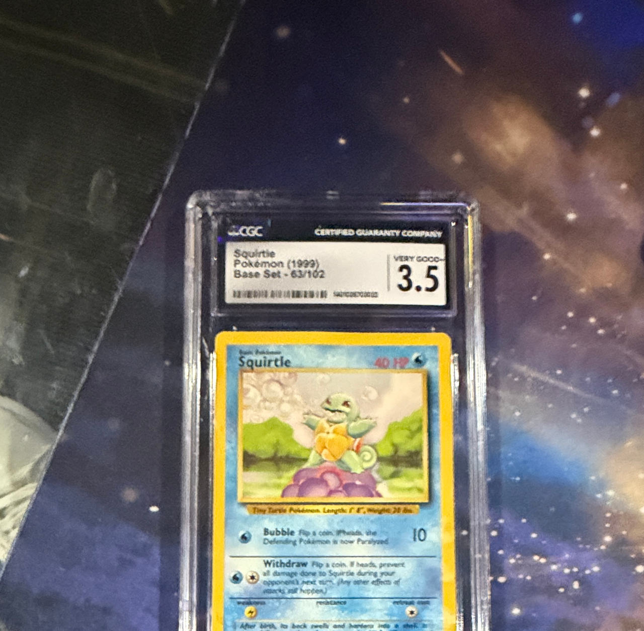 1999 Pokémon Base Set Squirtle 63/102 CGC 3.5