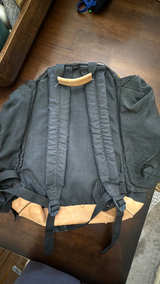 Jansport Vintage Leather Bottom Daypack Backpack Black - Image 6