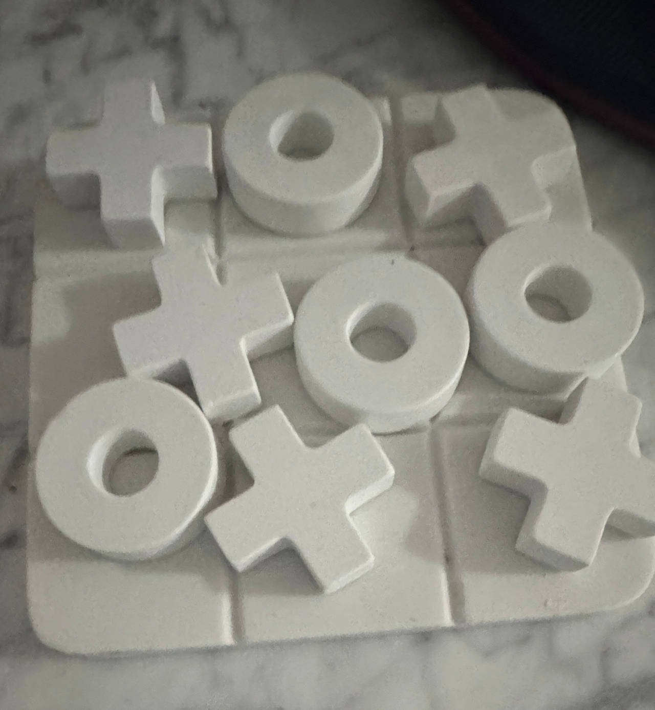 Decorative Concrete Tic Tac Toe Set