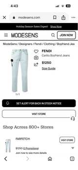 Fendi Carlito Boyfriend Embroidered Patchwork Denim Jeans NEW NEVER WORN SZ XS - Image 2
