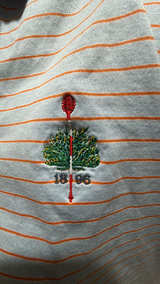 Peter Millar White Blue Stripe Polo Shirt Large - Image 4