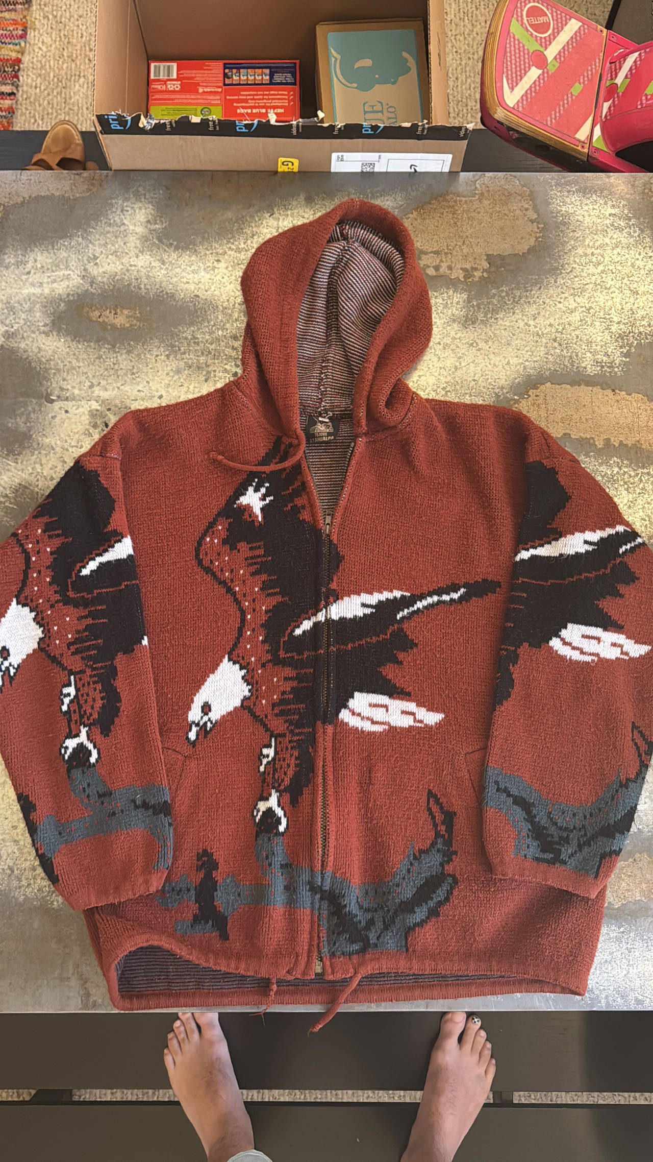 Cowichan-style Eagle Sweater Hoodie