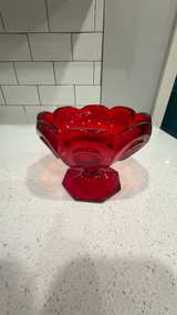 L.E. Smith Moon and Star Ruby Red Compote Dish - Image 2