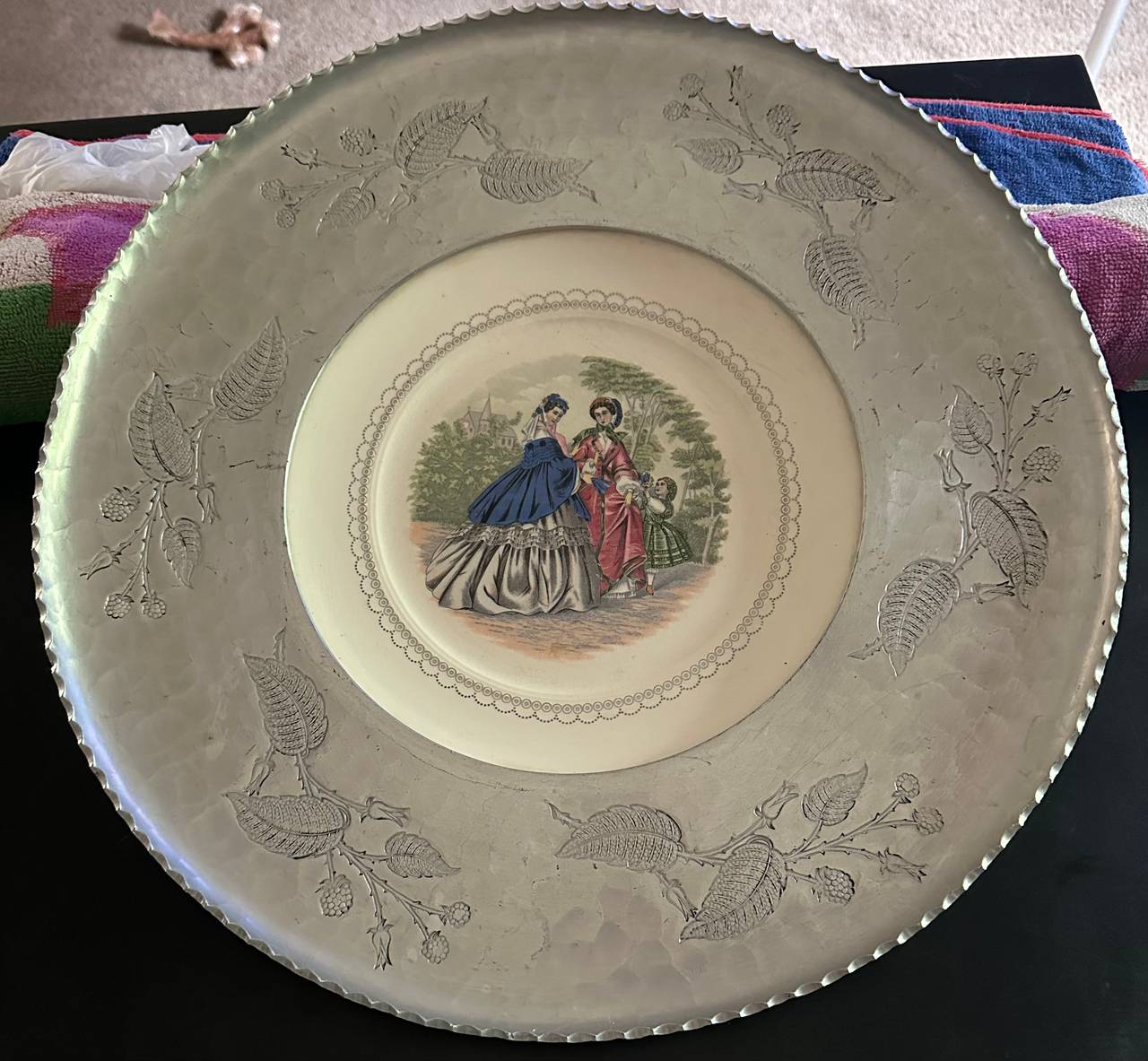 Farberware Hammered Aluminum Victorian Platter