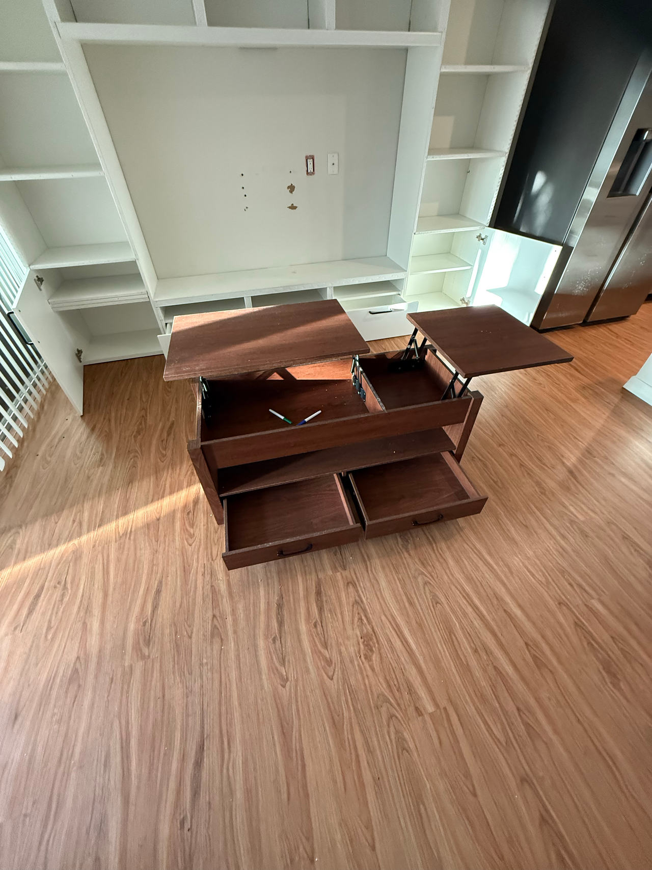 Dual Lift Top Coffee Table with Storage Drawers