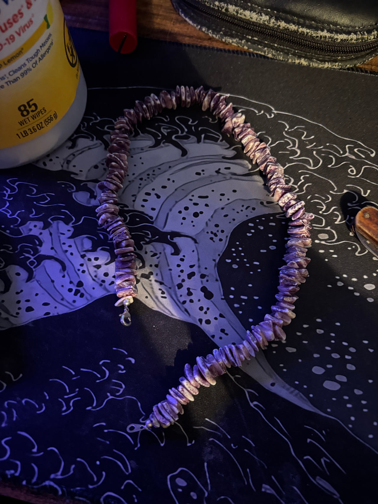 Purple Spiny Oyster Shell Necklace