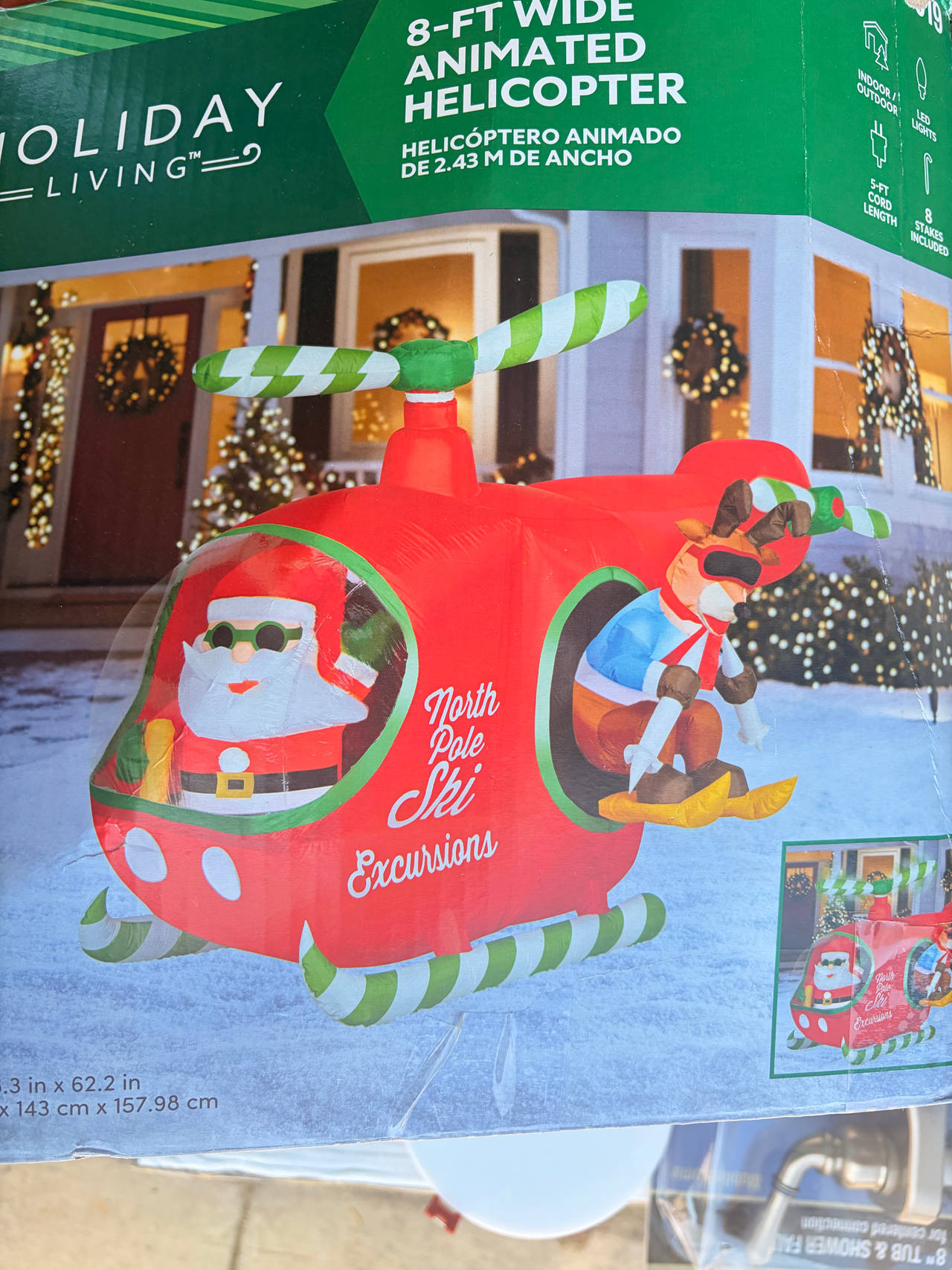 Holiday Living 8-ft Animated Helicopter Christmas Inflatable