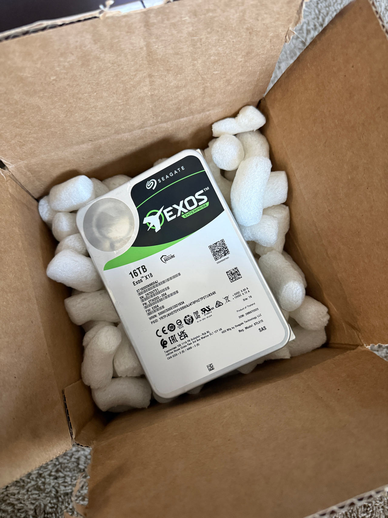 Seagate Exos X18 16TB Enterprise HDD (SAS)